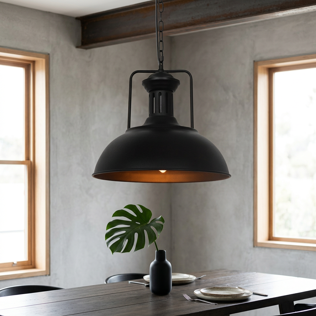 Caged Dome Pendant Light Fixture
