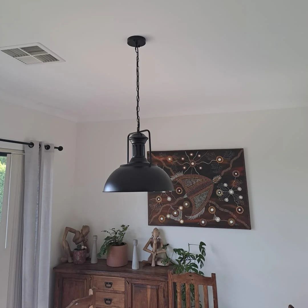 Modern Industrial Single Dome Pendant Light 3