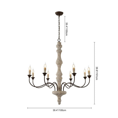 Farmhouse 5-Light Candle Style Chandelier 7