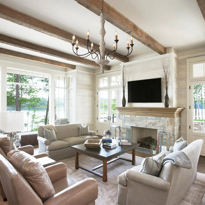 Farmhouse 5-Light Candle Style Chandelier 8