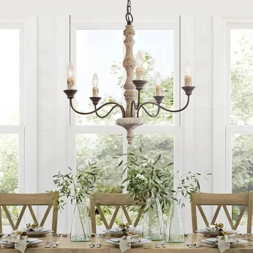 Farmhouse 5-Light Candle Style Chandelier 1