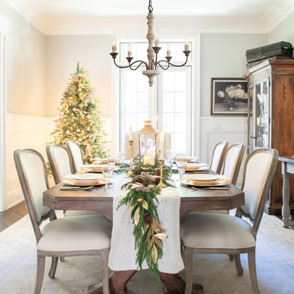 Farmhouse 5-Light Candle Style Chandelier 2
