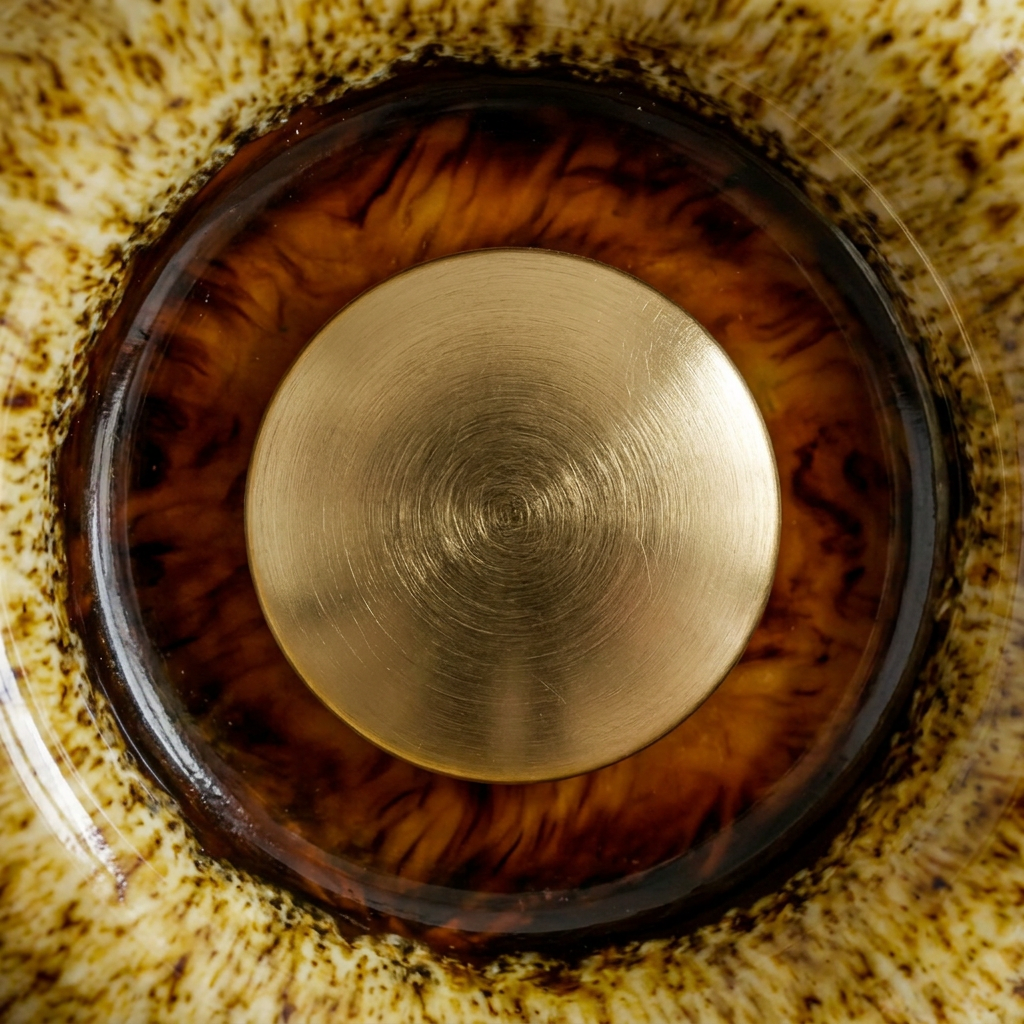 Ceramic Cabinet Knob with Metal Center