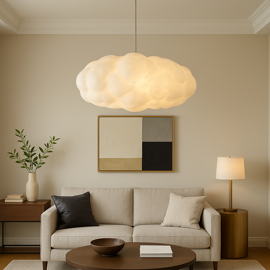 Cloud Pendant Light Modern White Hanging Ceiling Lamp