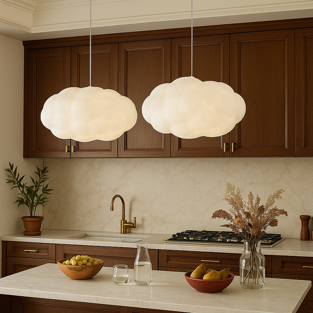Cloud Pendant Light Modern White Hanging Ceiling Lamp