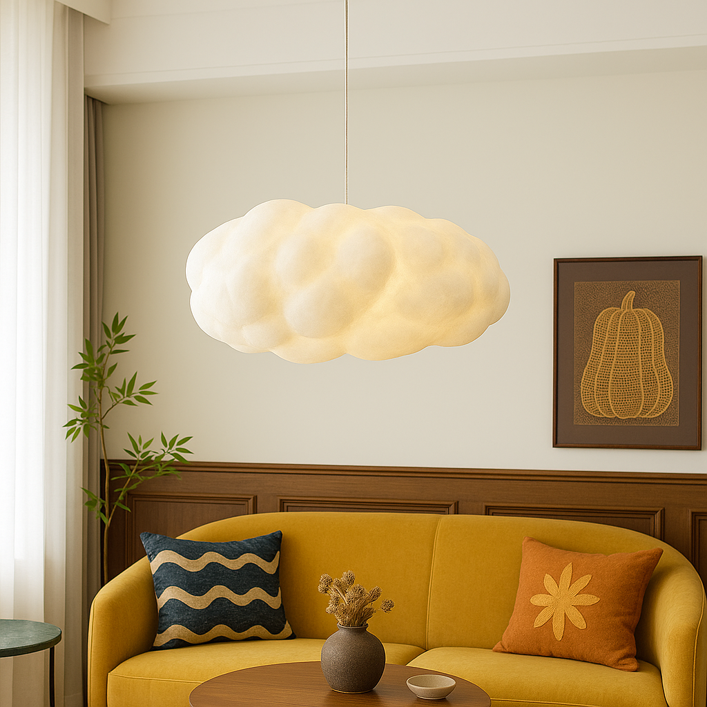 Cloud Pendant Light Modern White Hanging Ceiling Lamp