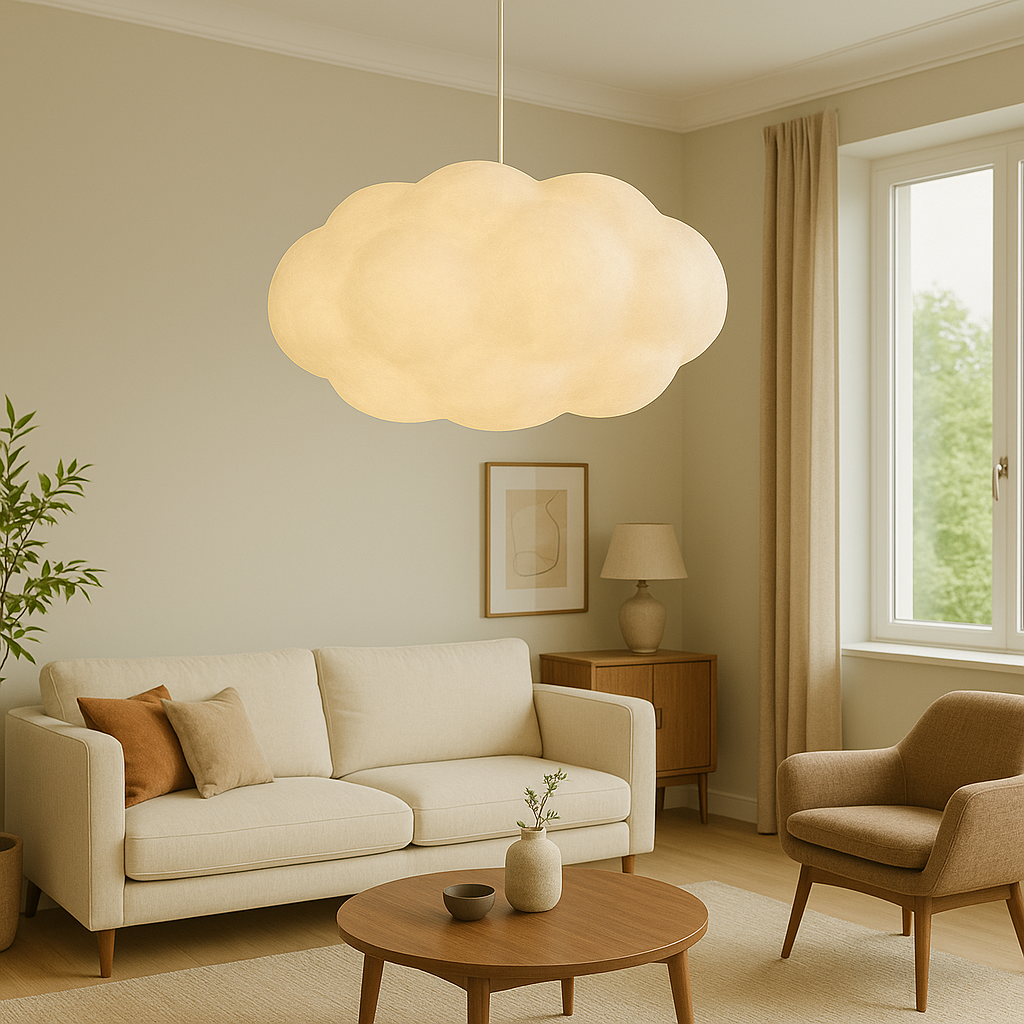 Cloud Pendant Light Modern White Hanging Ceiling Lamp
