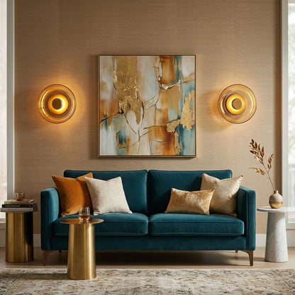 Elara Haus Nordic Glass Bowl Wall Lamp - Thickened Glass Artisanal Iron Body 7