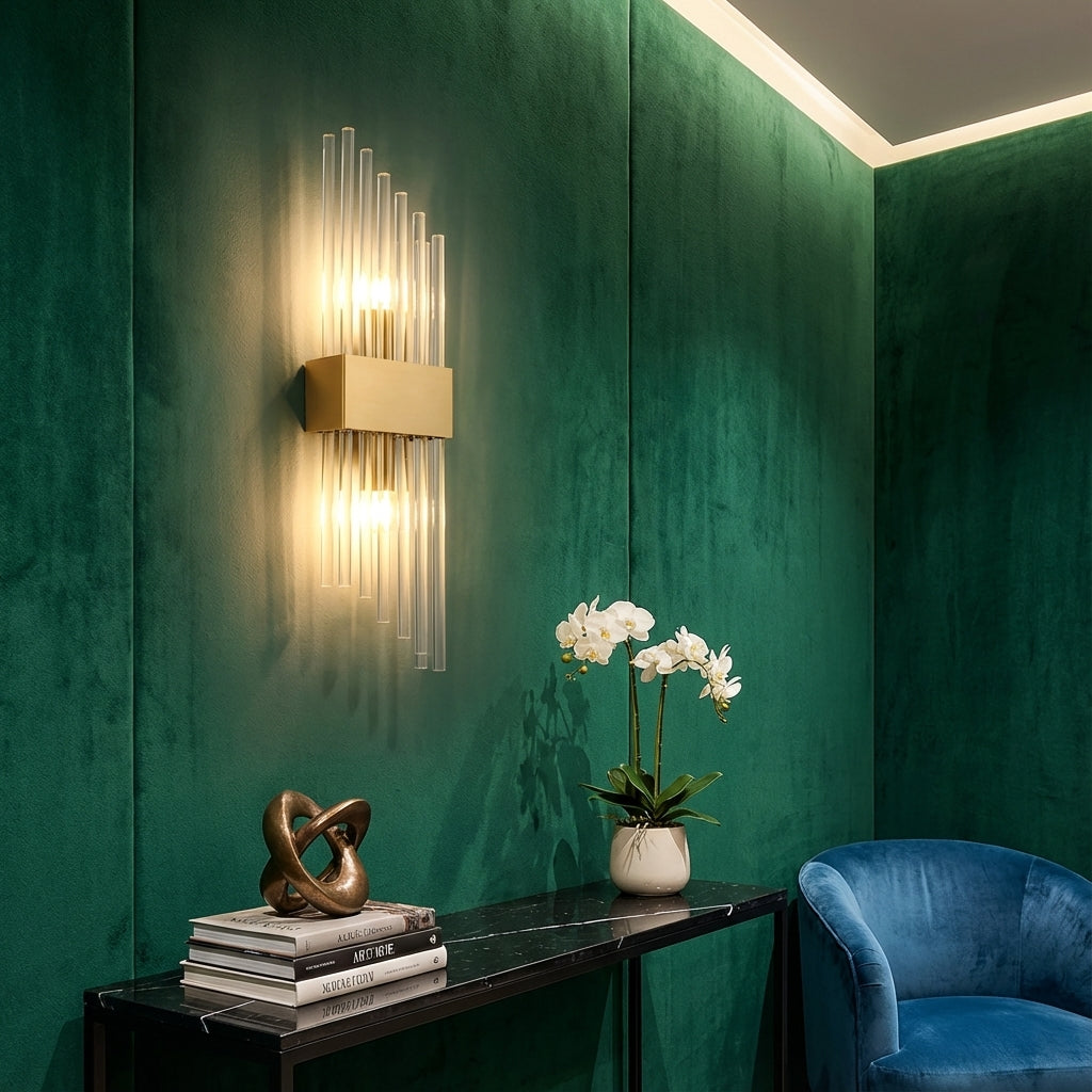 Contemporary Crystal Wall Light - 3 Colour Temperature Modes