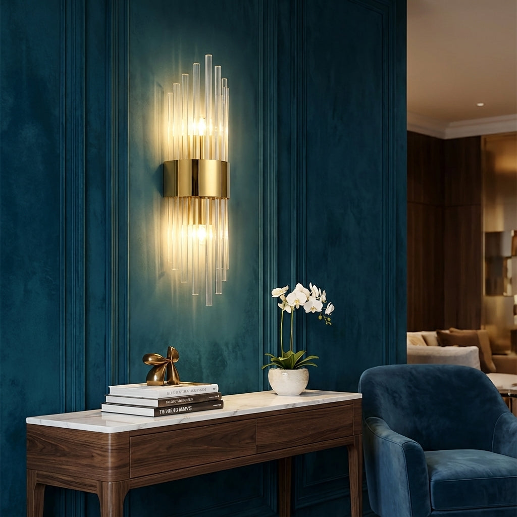 Contemporary Crystal Wall Light - 3 Colour Temperature Modes