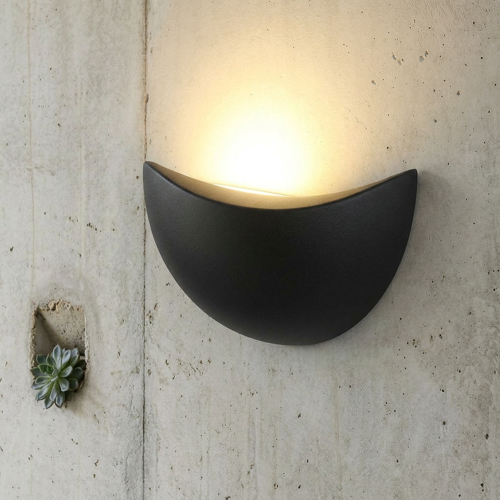 Crescent-Shaped LED Wall Light Sconce