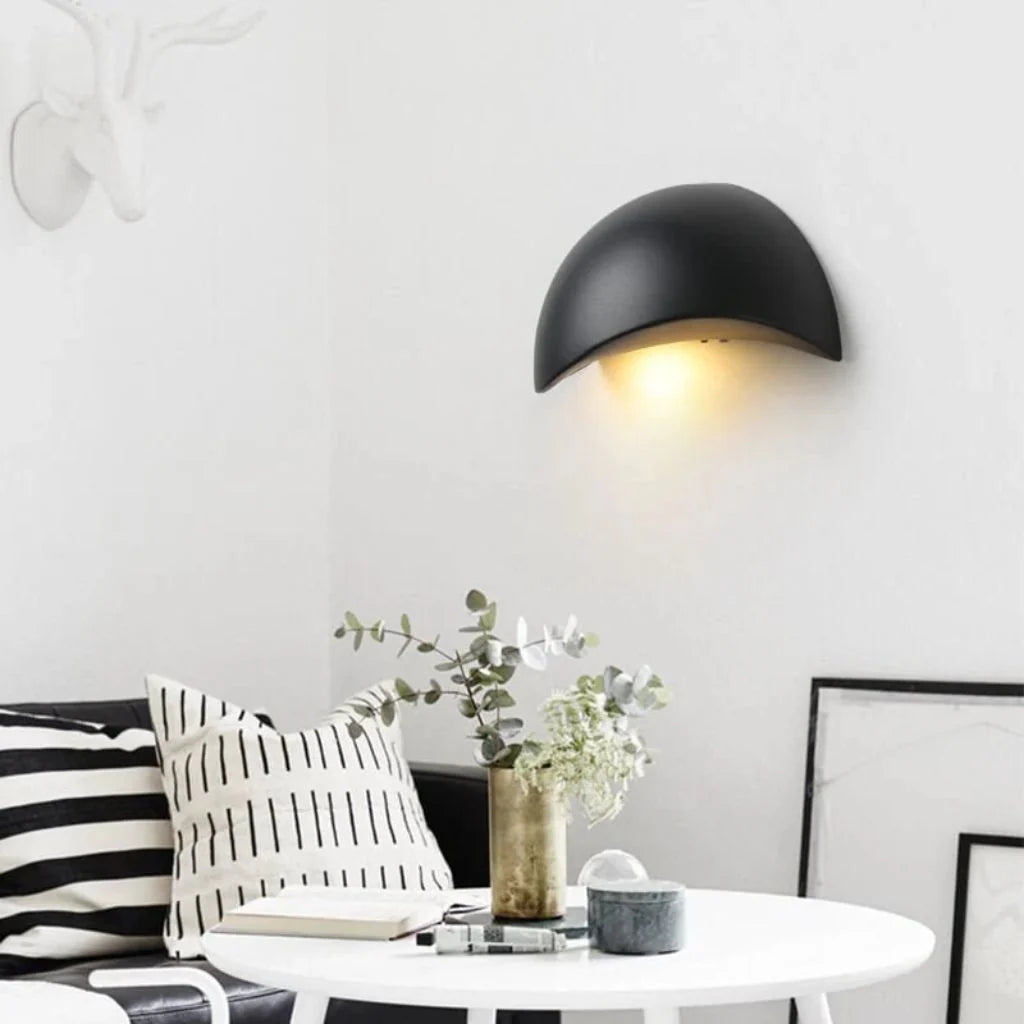 Elara Haus Wall Light - Aluminium Minimalist Half-Round LED Outdoor Wall Lights 1