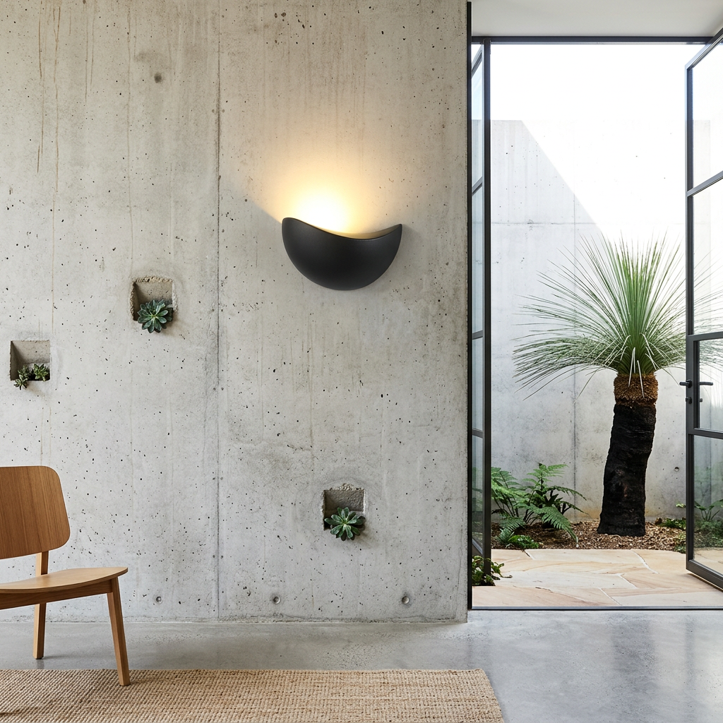 Crescent-Shaped LED Wall Light Sconce