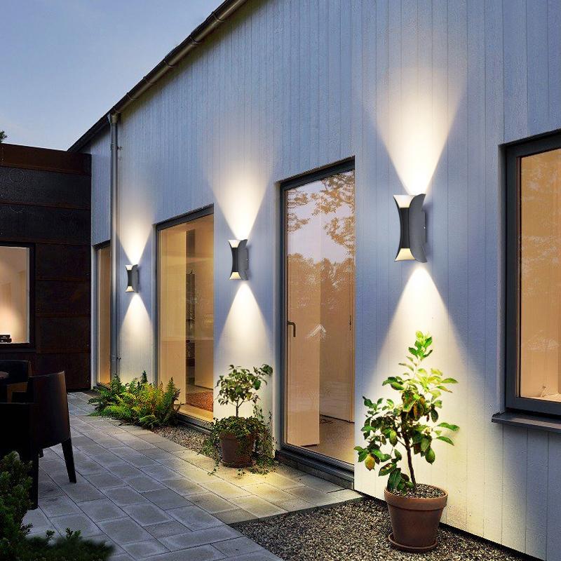 Up Down Lighting Wall Lights Modern Curved LED Waterproof Light 8