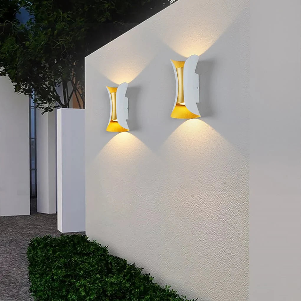 Up Down Lighting Wall Lights Modern Curved LED Waterproof Light 12