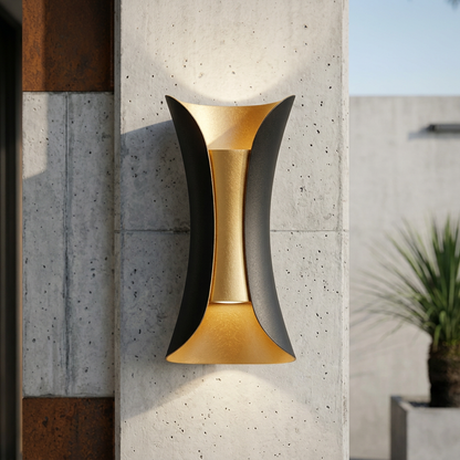 Curved Wall Light with Up and Down Illumination