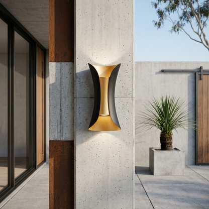 Curved Wall Light with Up and Down Illumination