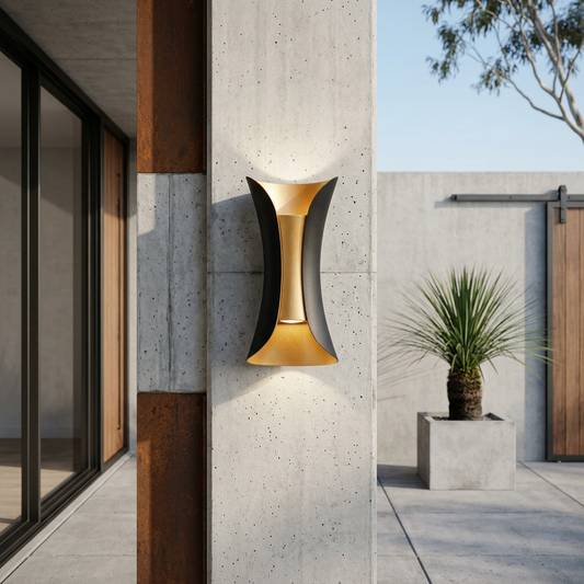 Curved Wall Light with Up and Down Illumination