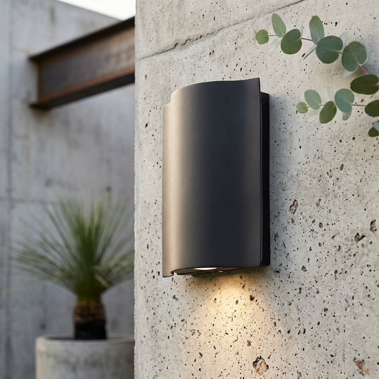 Curved Metal Wall Light Sconce