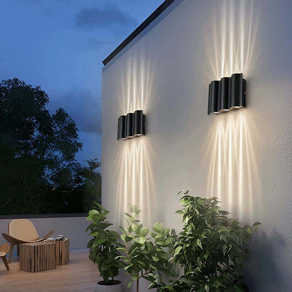 Beam Wall Light Wavy Aluminum Outdoor LED Up-Down Light 2