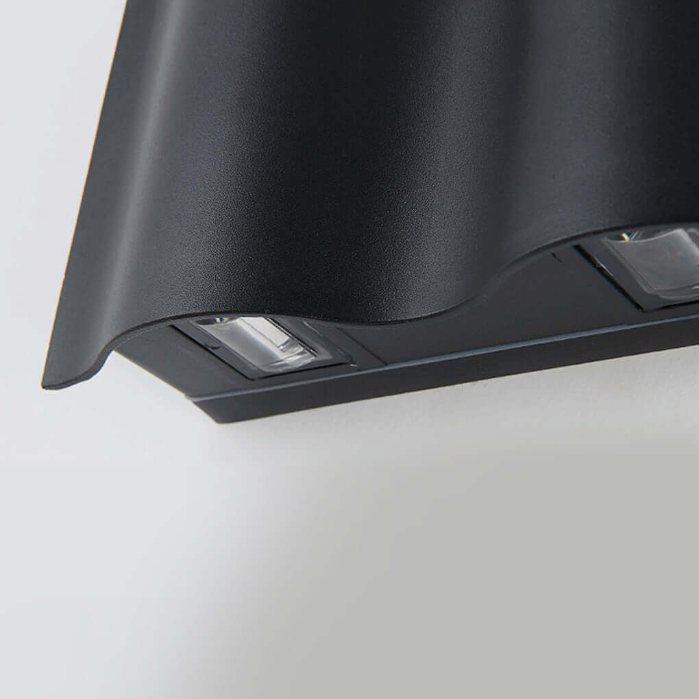 Beam Wall Light Wavy Aluminum Outdoor LED Up-Down Light 6