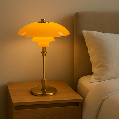 Danish Style Glass Table Lamp