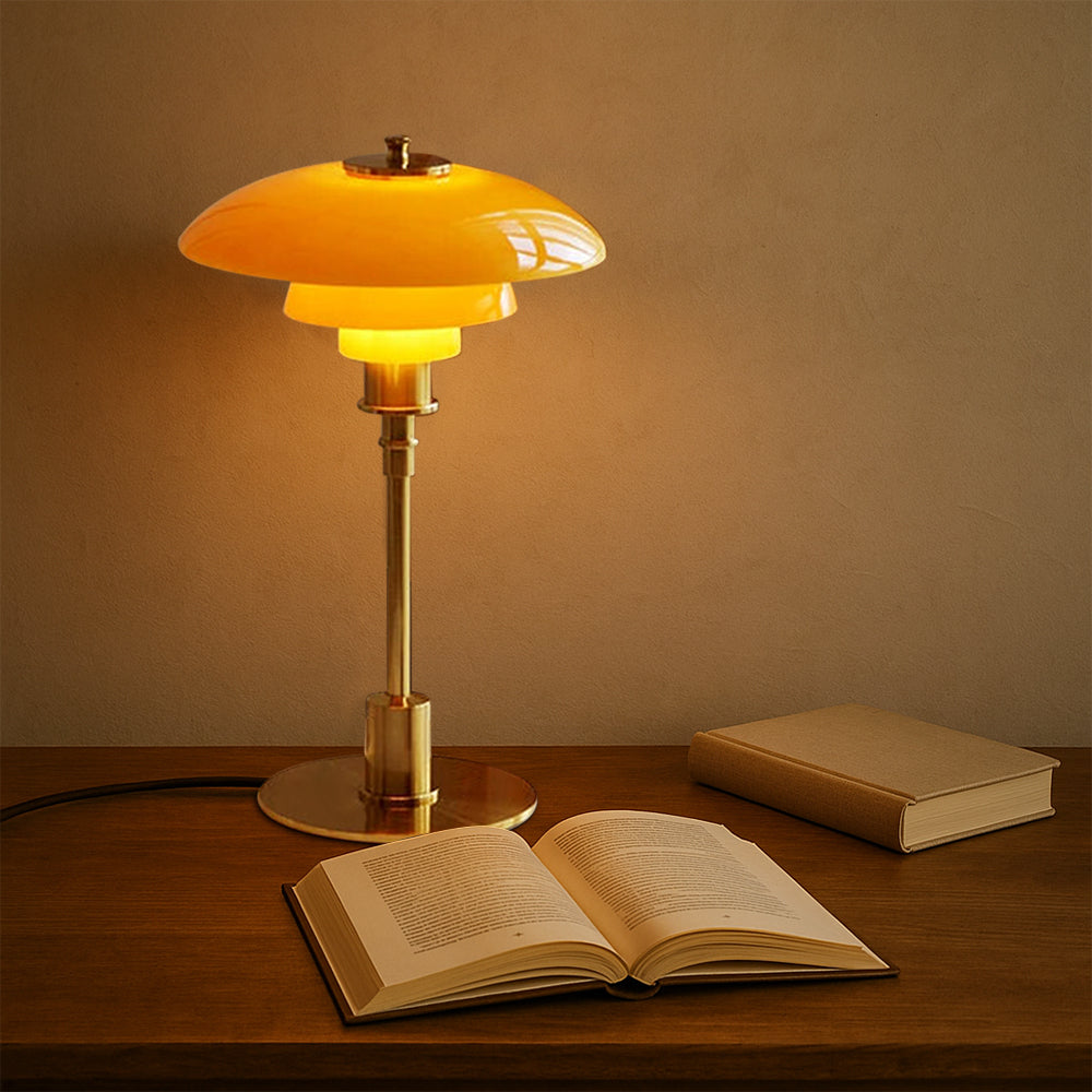 Danish Style Glass Table Lamp