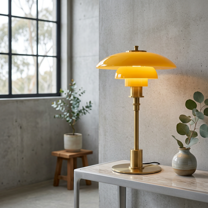 Danish Style Glass Table Lamp