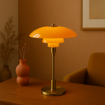 Danish Style Glass Table Lamp