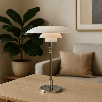 Danish Style Glass Table Lamp