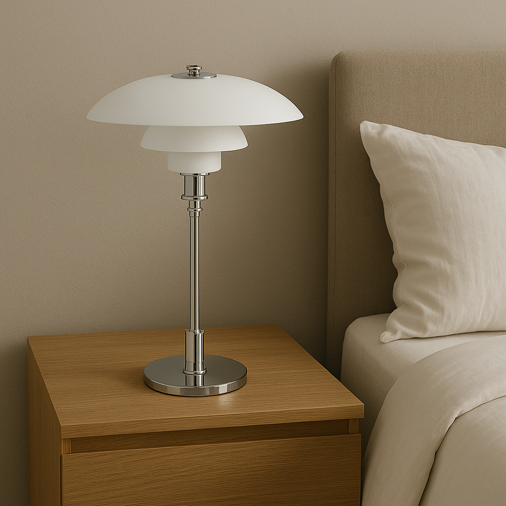Danish Style Glass Table Lamp