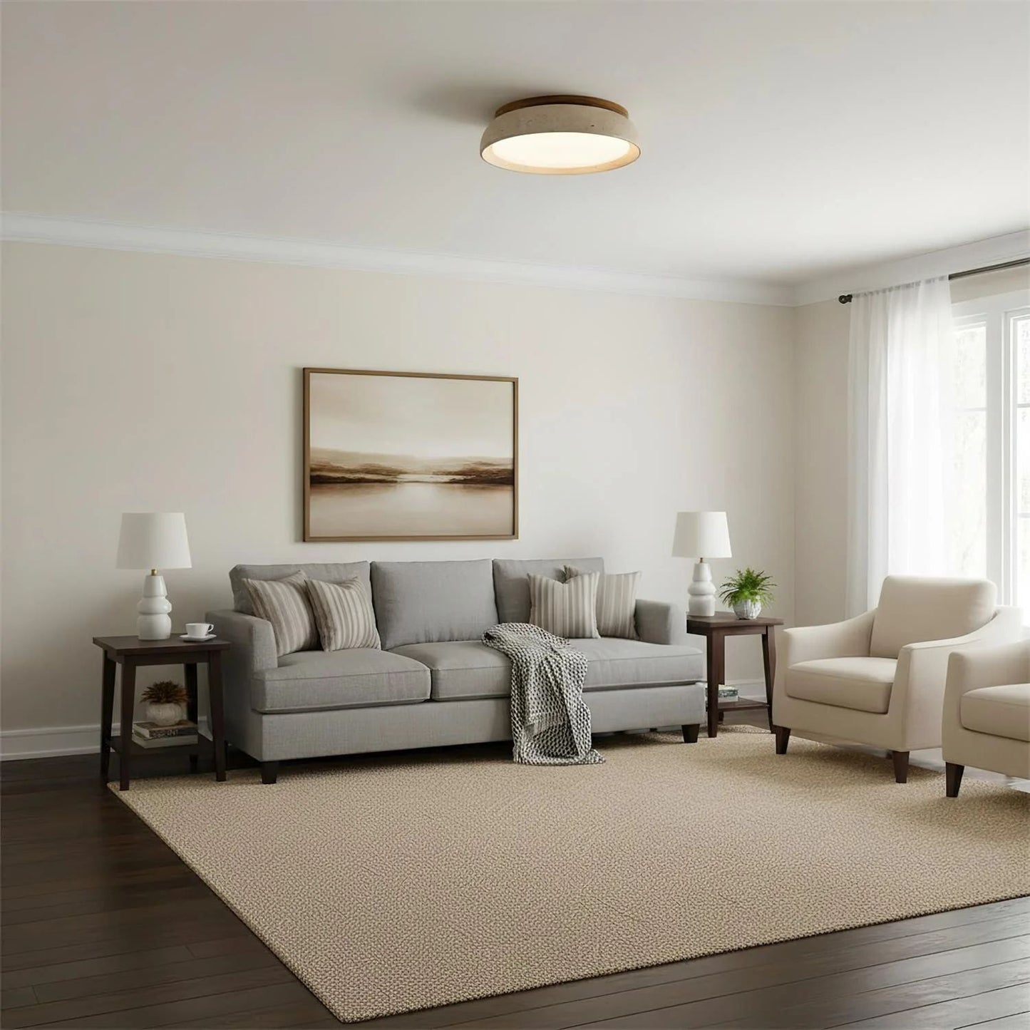 Depiara Organic Modern Ceiling Lamp Warm LED