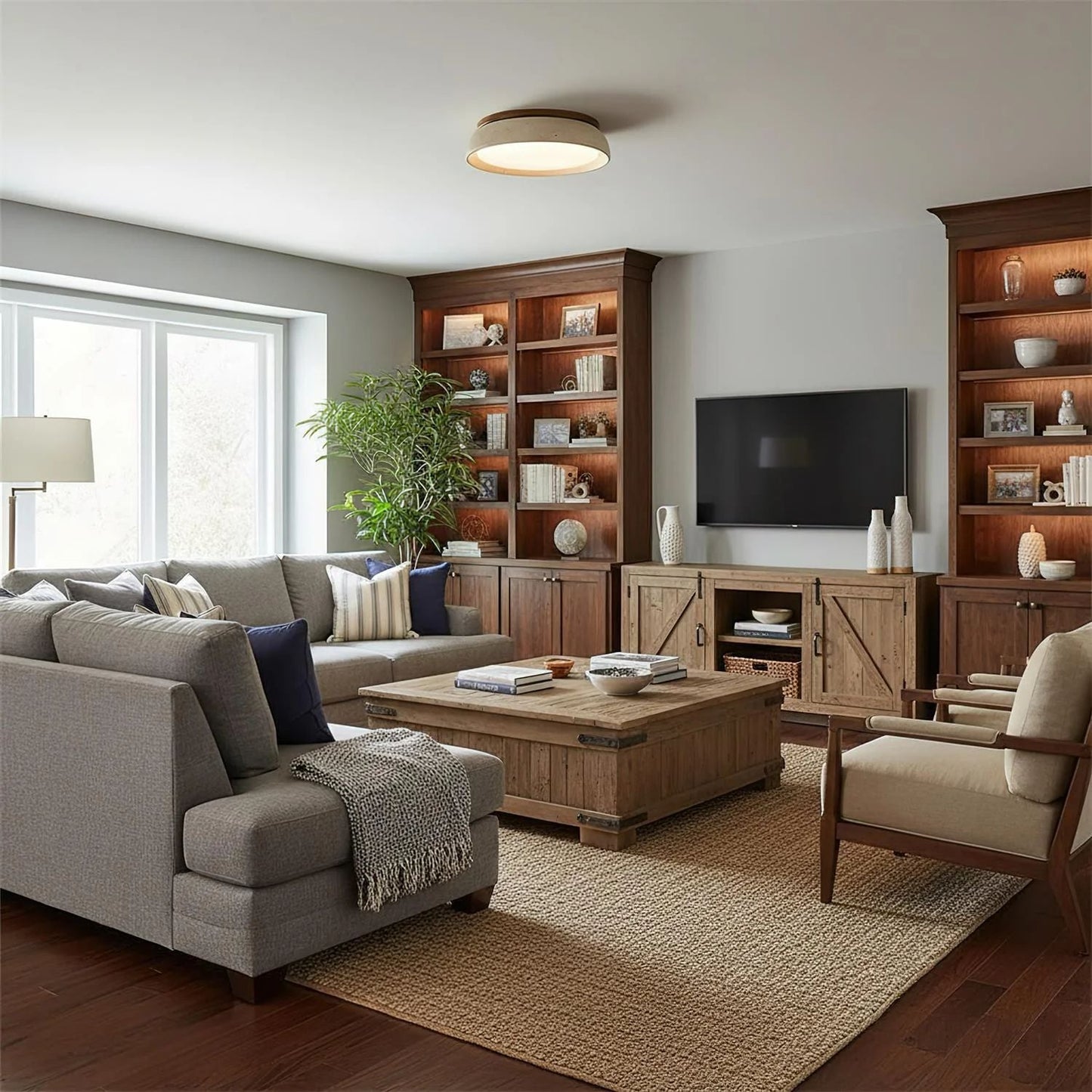 Depiara Organic Modern Ceiling Lamp Warm LED