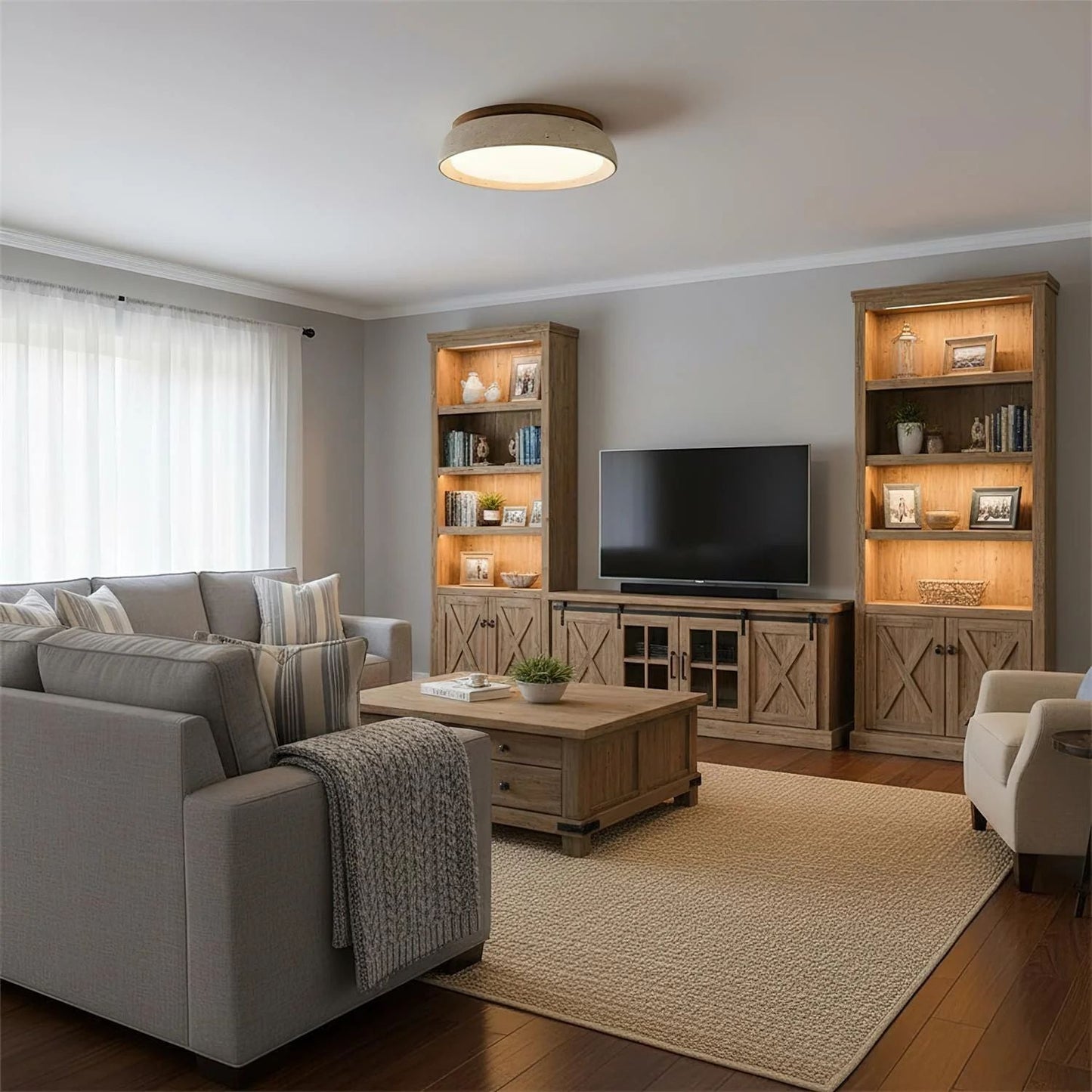 Depiara Organic Modern Ceiling Lamp Warm LED