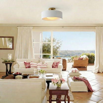 Modern Porcelain Semi Flush Mount Ceiling Light 7