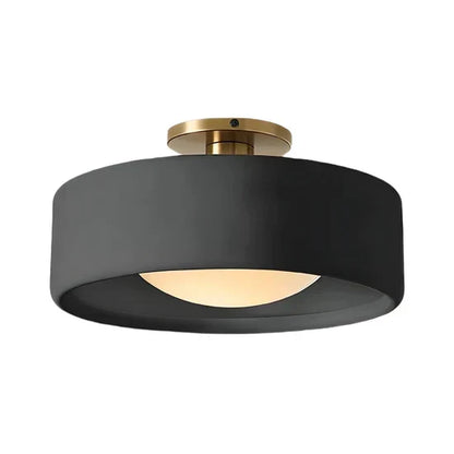 Modern Porcelain Semi Flush Mount Ceiling Light 10