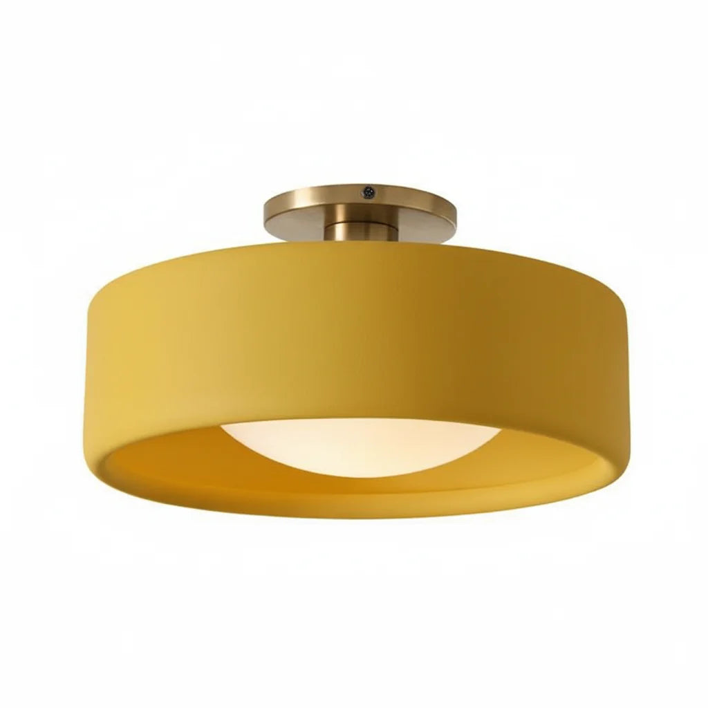 Modern Porcelain Semi Flush Mount Ceiling Light 12