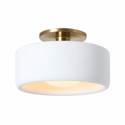 Modern Porcelain Semi Flush Mount Ceiling Light 16