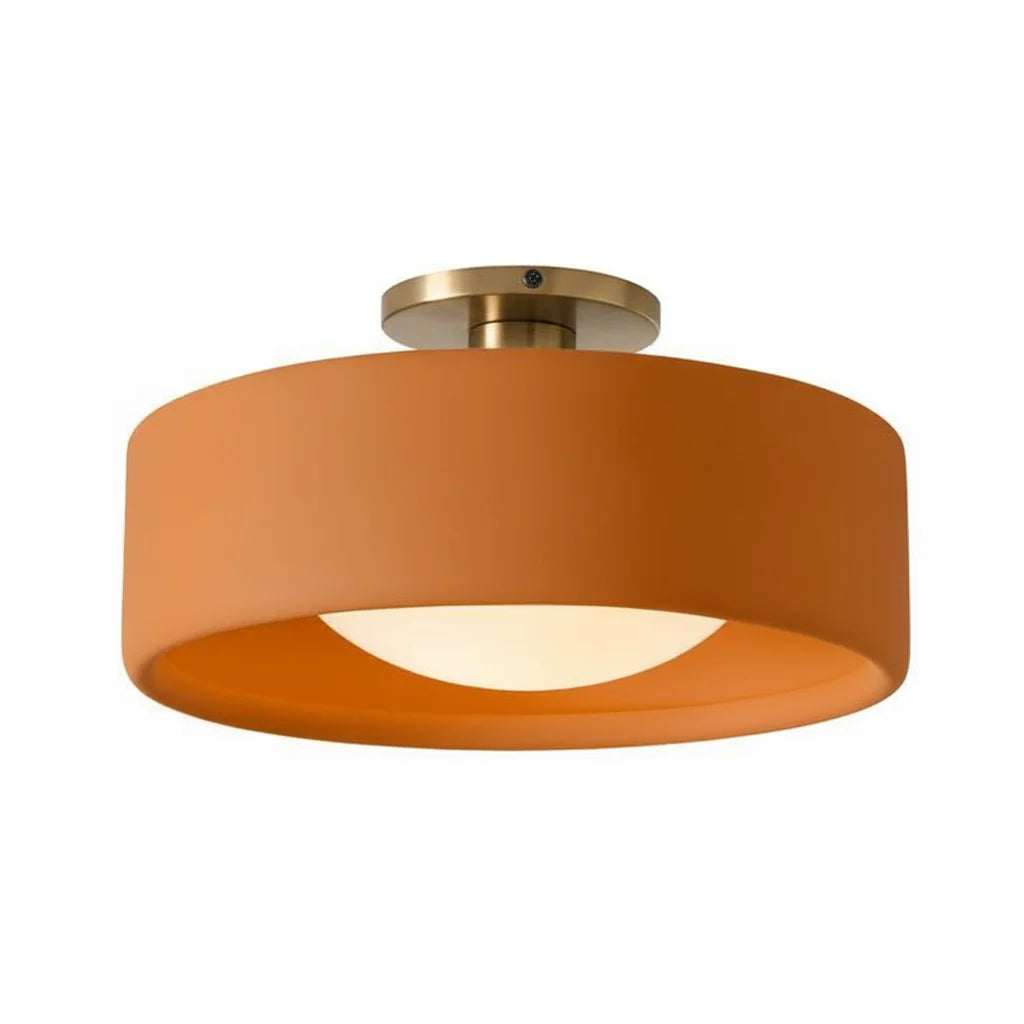 Modern Porcelain Semi Flush Mount Ceiling Light 17
