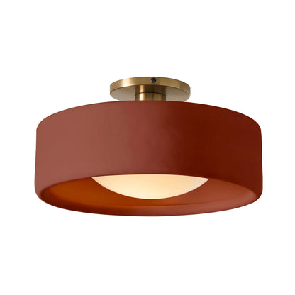Modern Porcelain Semi Flush Mount Ceiling Light 18