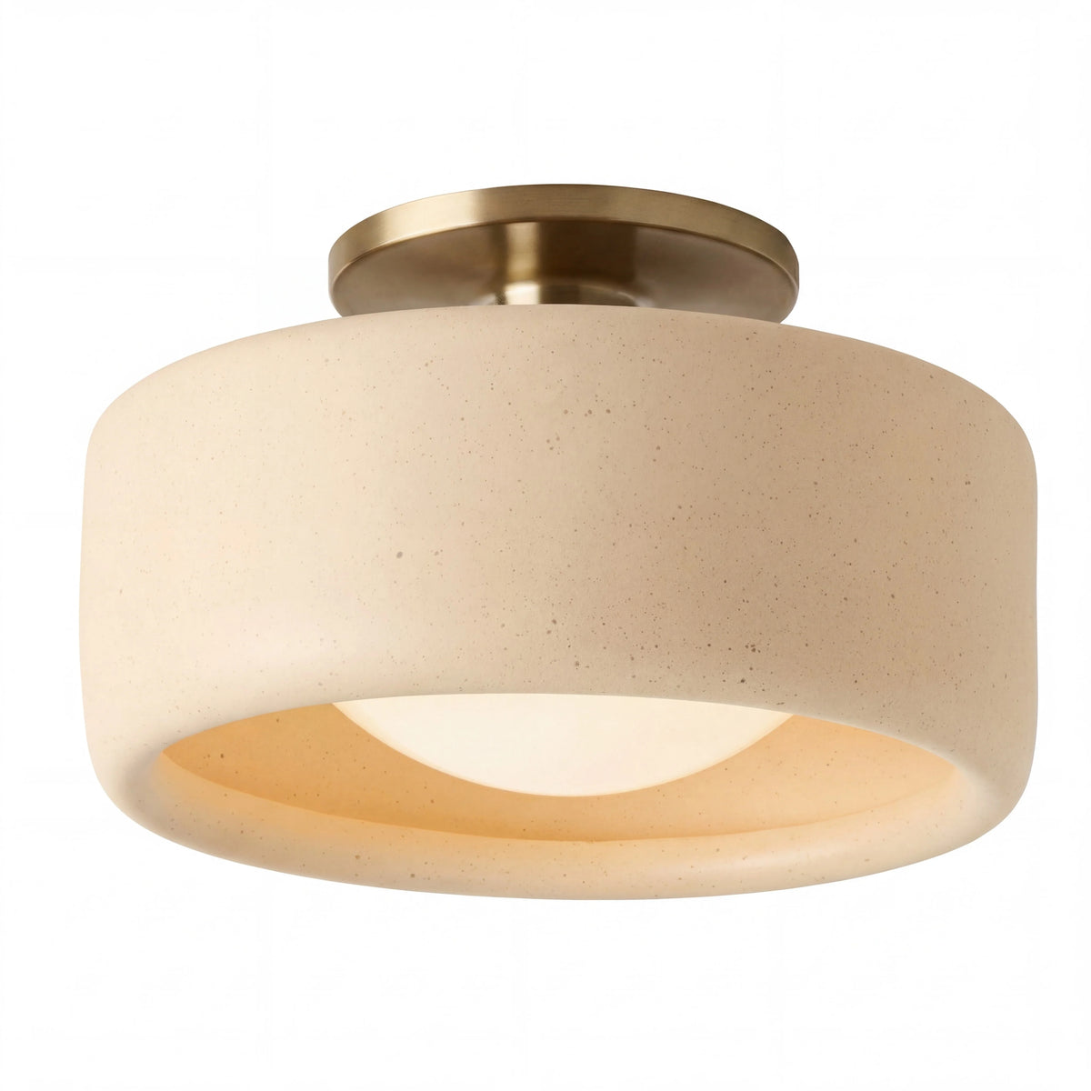 Modern Porcelain Semi Flush Mount Ceiling Light 19