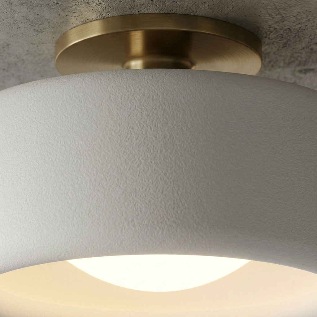 Drum Shade Semi-Flush Ceiling Light
