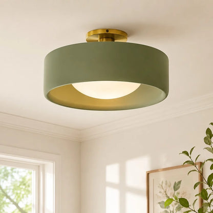 Modern Porcelain Semi Flush Mount Ceiling Light 2