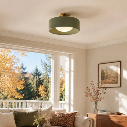 Modern Porcelain Semi Flush Mount Ceiling Light 3