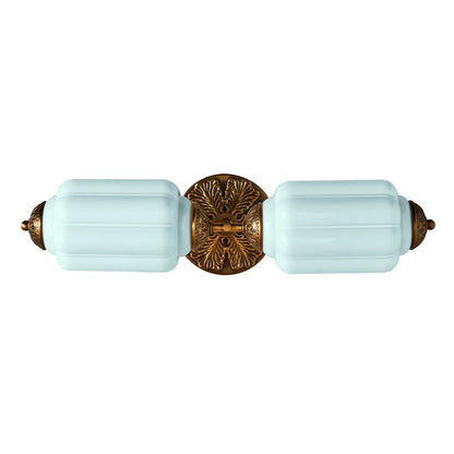 Vintage Art Deco Milk Glass Eloise Vanity Light Fixture 13