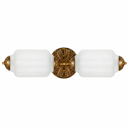 Vintage Art Deco Milk Glass Eloise Vanity Light Fixture 15