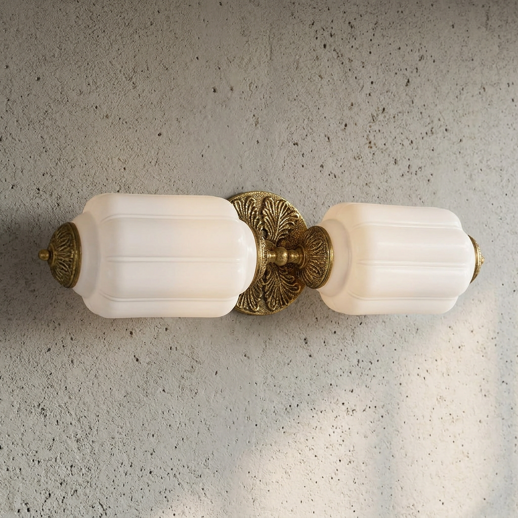 Dual Glass Shade Vanity Sconce