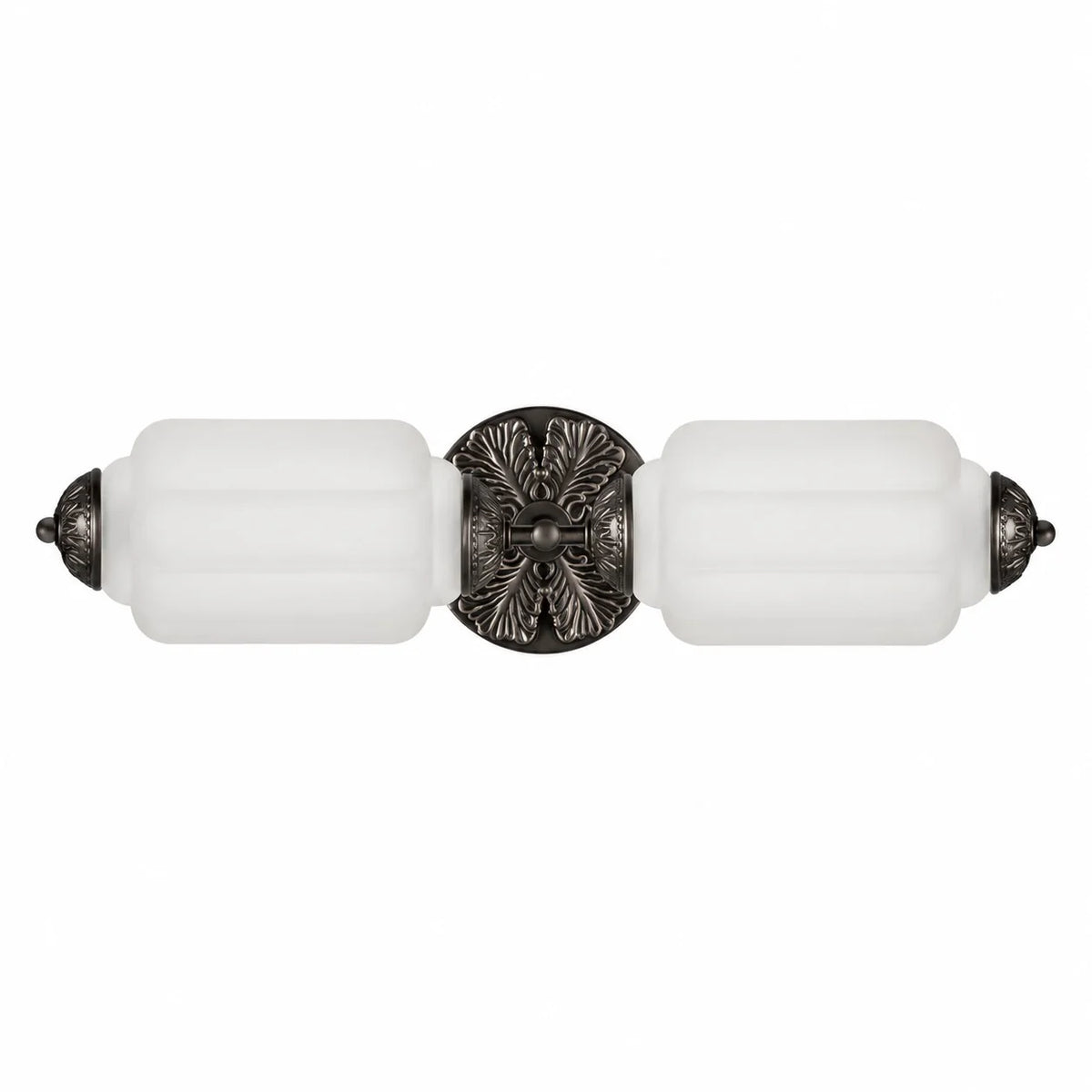 Vintage Art Deco Milk Glass Eloise Vanity Light Fixture 16
