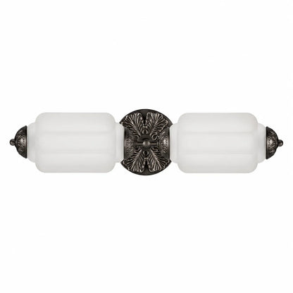 Vintage Art Deco Milk Glass Eloise Vanity Light Fixture 16