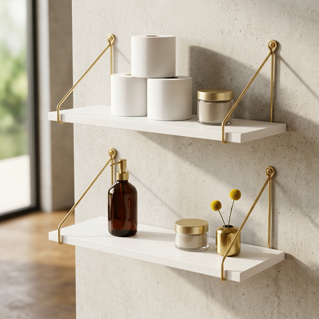 Elara Haus 2-Tier Wall Storage Shelves with Brackets